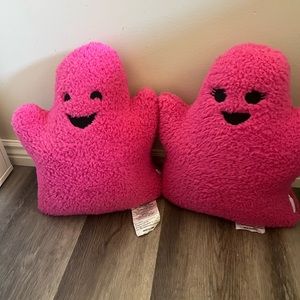Pink ghost pillows